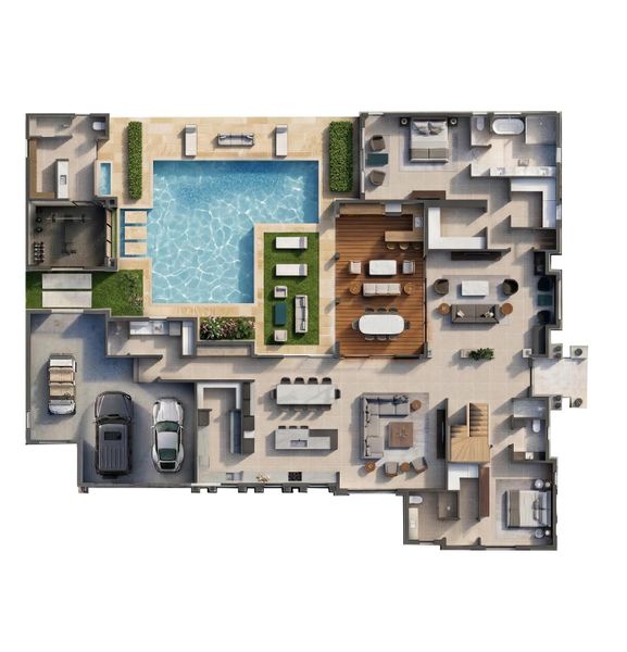 First Floor Plan Rendering