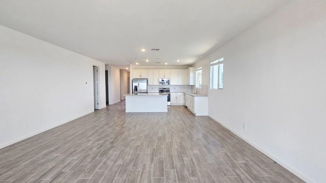Great room and kitchen