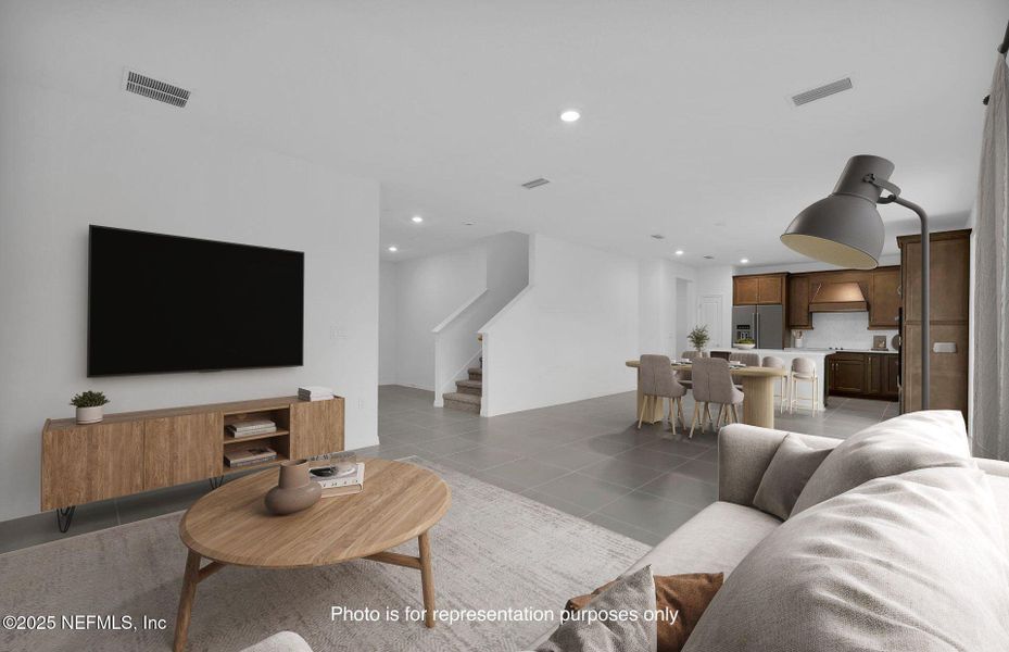 Furnished interior view inside a new home in Hyland Trail, Green Cove Springs (Image 13). Furnished interior view inside a new home in Hyland Trail, Green Cove Springs (Image 13).