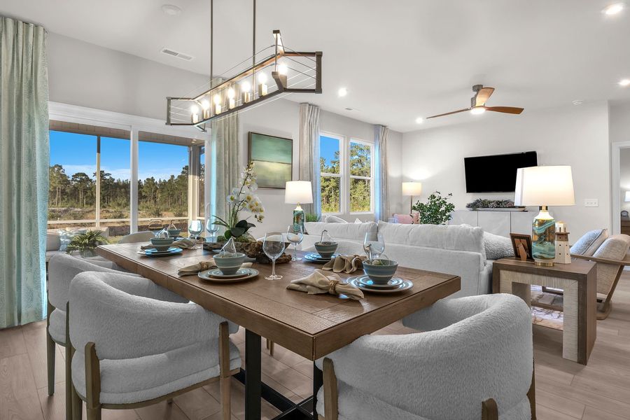 Furnished interior view inside a new home in The Beacon at Old Peachtree Single Family Homes, Lawrenceville (Image 276).