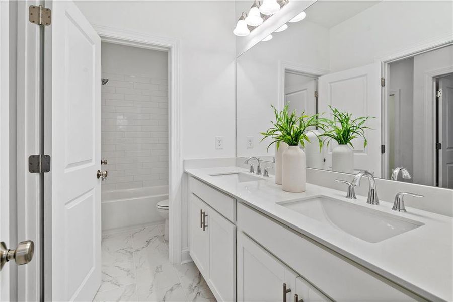 Furnished interior view inside a new home in Evanshire Townhomes, Duluth (Image 32).
