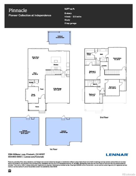 2D floor plan layout of this home in Independence, Elizabeth, CO (Image 2).