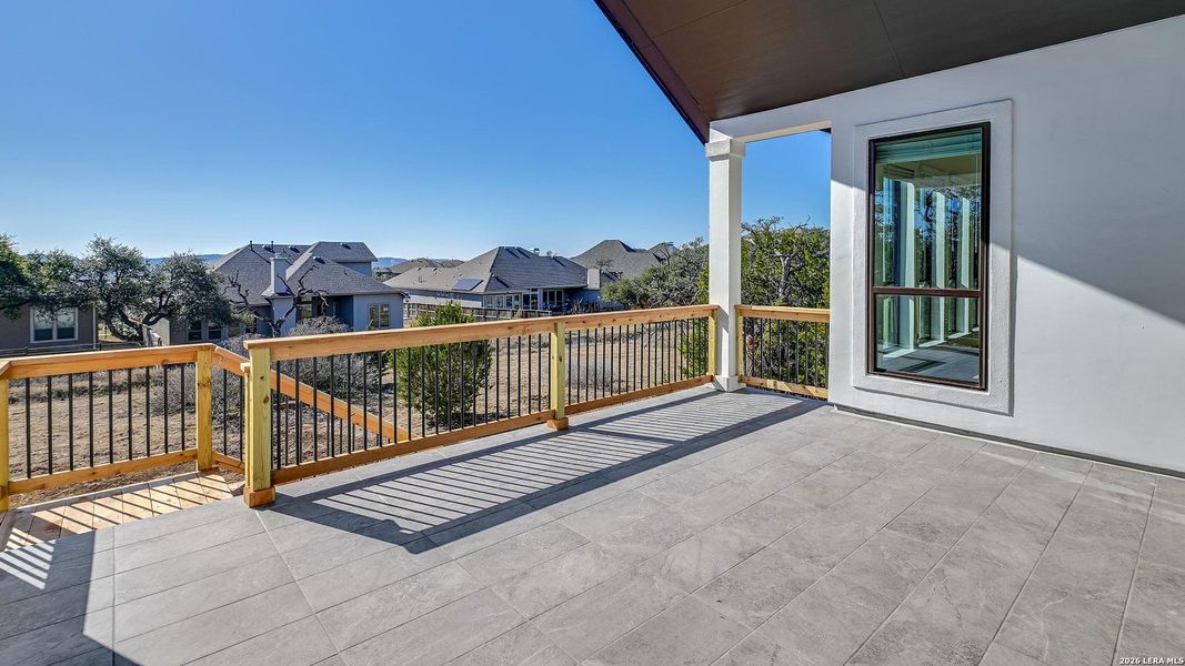 Exterior details and patio area of a home in Johnson Ranch, Bulverde (Image 24).