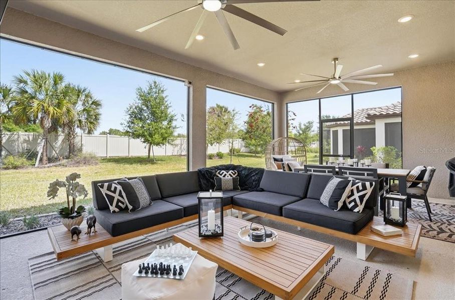 Exterior details and patio area of a home in Esplanade at Artisan Lakes, Palmetto (Image 4).