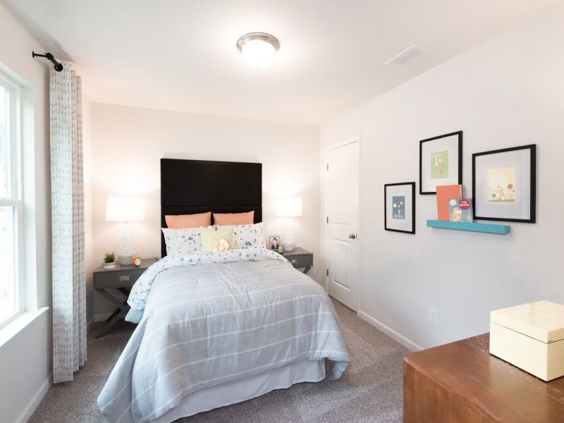 Secondary bedroom in the Paisley at a Meritage Homes community in Holly Springs, GA.