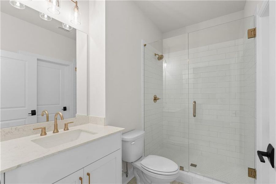 Furnished interior view inside a new home in Ward's Crossing Townhomes, Johns Creek (Image 5).