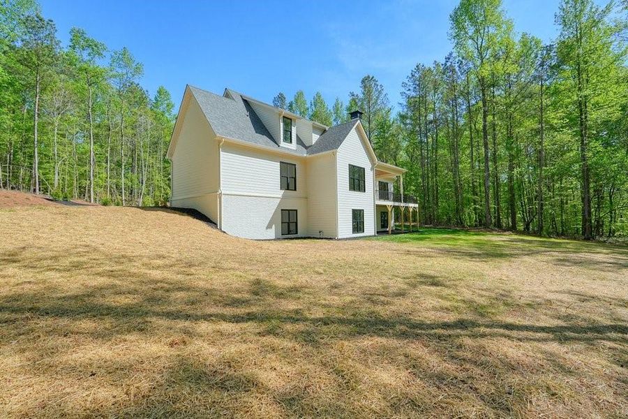 Exterior details and patio area of a home in , Canton (Image 38).