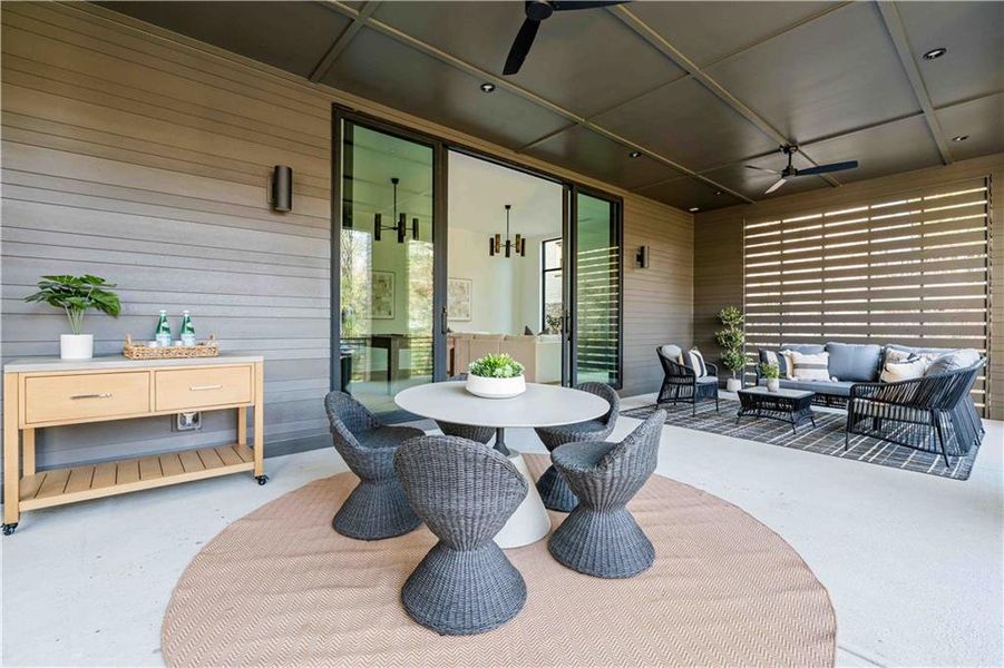 Exterior details and patio area of a home in , Atlanta (Image 32).