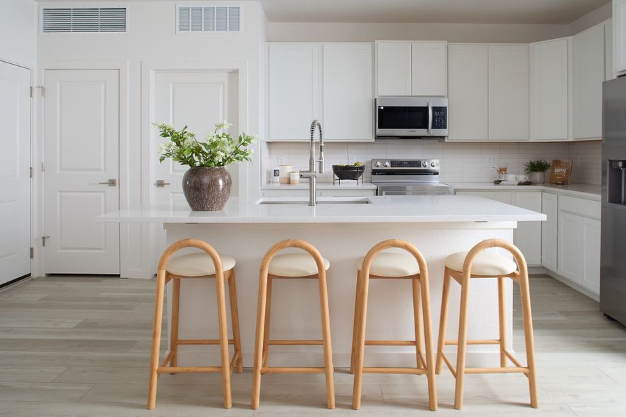 Furnished interior view inside a new home in Lyric at RidgeGate Condos, Lone Tree (Image 8).