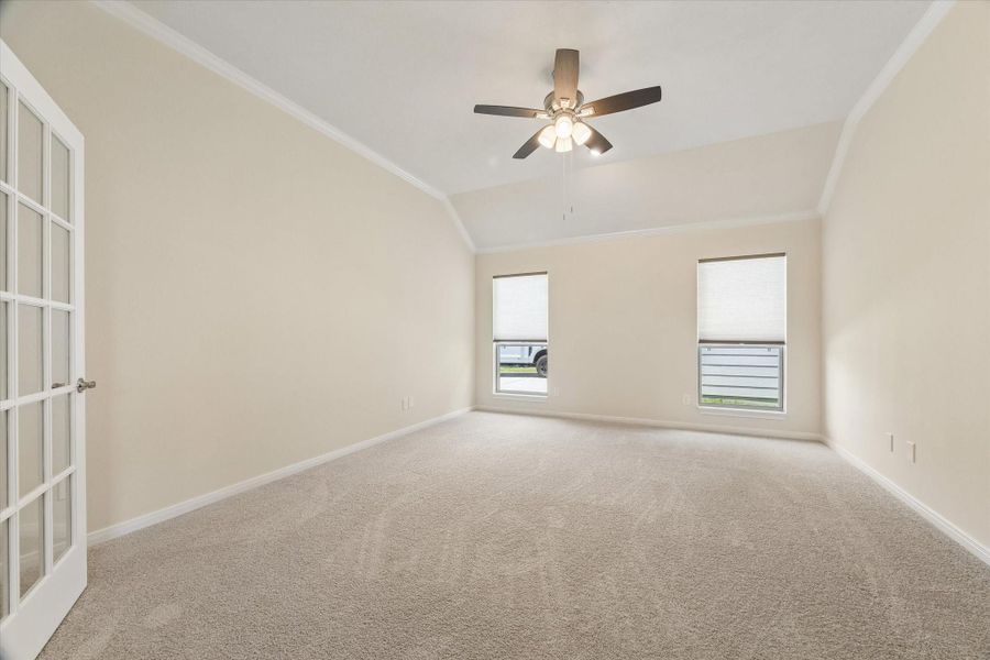 Large home office/study w/ french doors