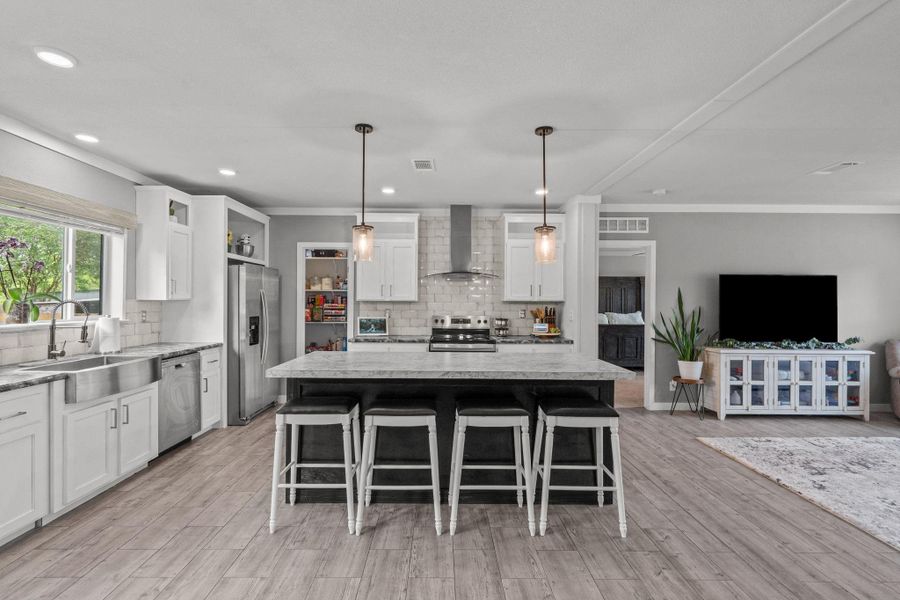 Furnished interior view inside a new home in , Santa Fe (Image 12).