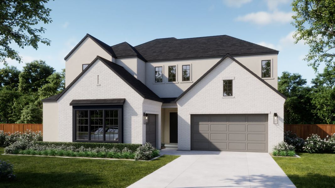 Representative exterior photo of a completed home built from the 5055 by Risewell Homes in Freedom at Anthem, Kyle, TX (Image 3).