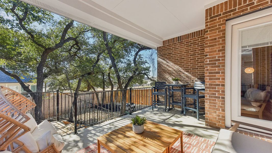 Representative exterior details of a home built from the Peyton by Chesmar Homes in The Grove at Blackhawk, Pflugerville (Image 20).