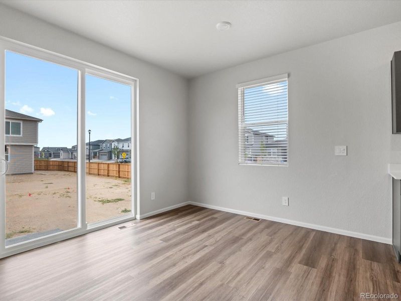 Spacious, unfurnished interior of a new home in Ridgeline Vista: The Flora Collection, Brighton (Image 29). Spacious, unfurnished interior of a new home in Ridgeline Vista: The Flora Collection, Brighton (Image 29).