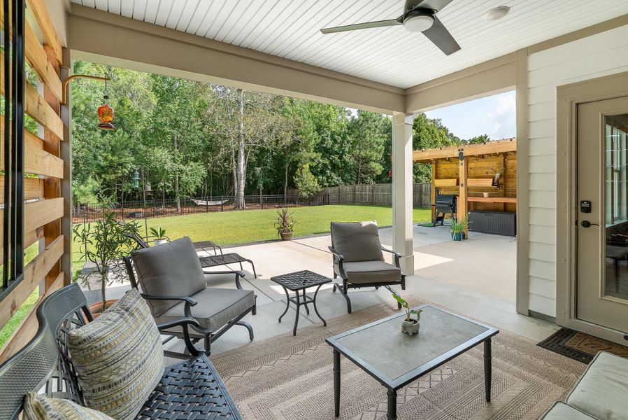 Exterior details and patio area of a home in Sea Island Preserve, Johns Island (Image 24).