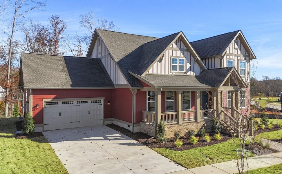 Front exterior of a new home in Riverwalk, Rock Hill, SC, highlighting curb appeal (Image 18).