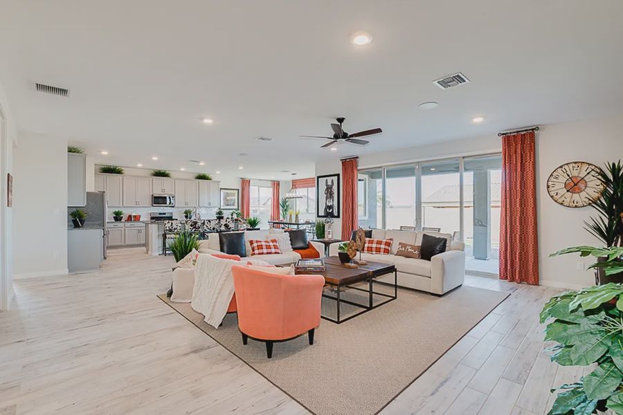 Representative furnished interior of a home built from the 203 by Elliott Homes in Las Barrancas, Yuma (Image 5).