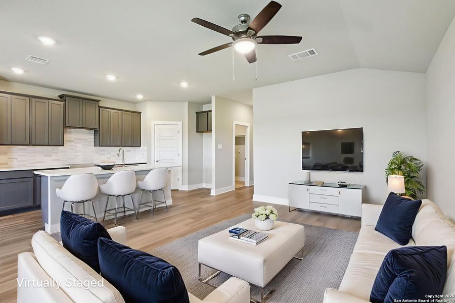 Furnished interior view inside a new home in Carmel Ranch, Schertz (Image 4). Furnished interior view inside a new home in Carmel Ranch, Schertz (Image 4).