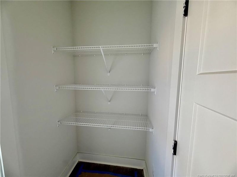 Pantry shelving on both sides