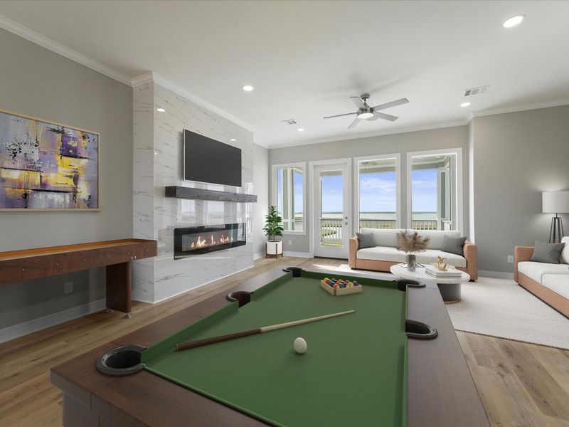 Furnished interior view inside a new home in , Freeport (Image 11).