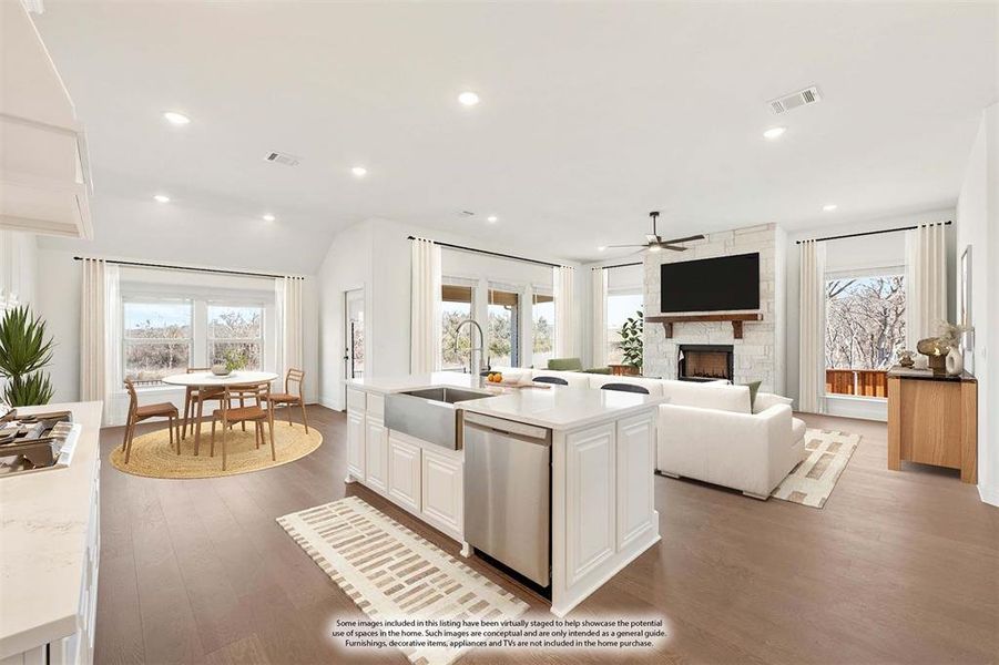 Furnished interior view inside a new home in Villages of Hurricane Creek, Anna (Image 9).