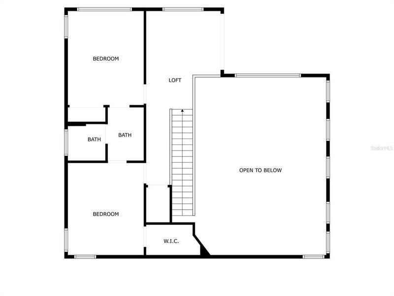 2D floor plan layout of this home in Hampton Green at Providence, Davenport, FL (Image 7).