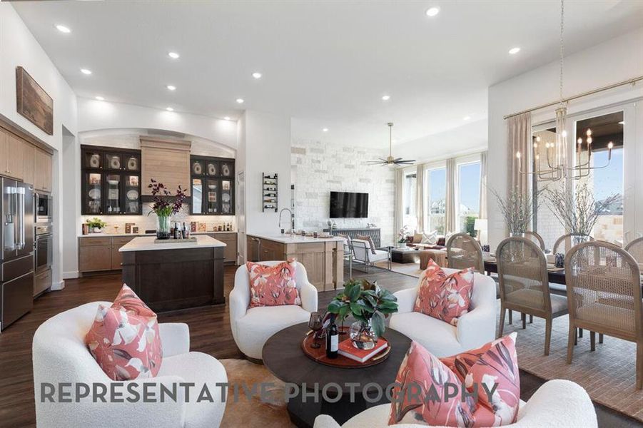 Furnished interior view inside a new home in Pecan Square, Northlake (Image 11).