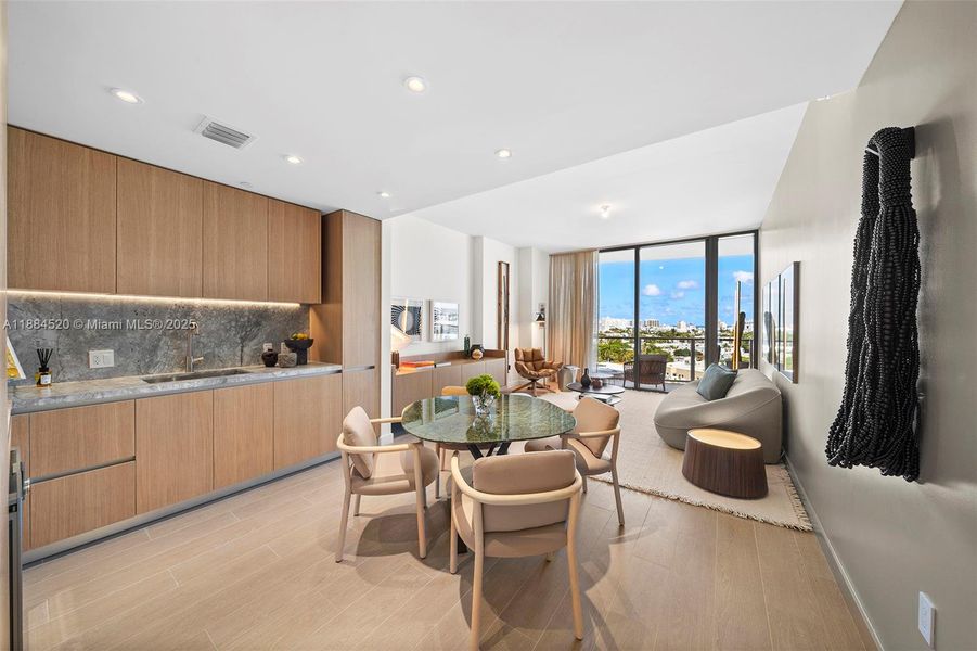 Furnished interior view inside a new home in , Miami Beach (Image 14).