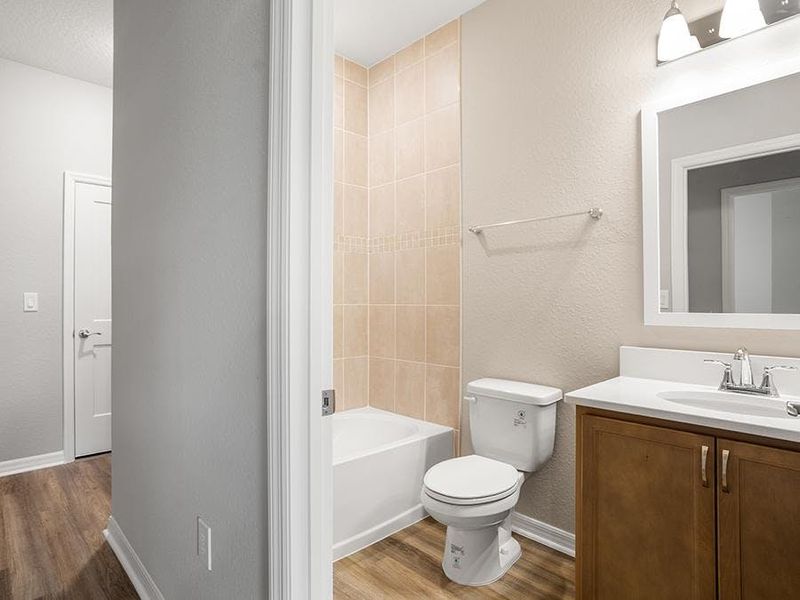 Along with the convenience of a full bath on the first floor - Danyella bungalow by Highland Homes
