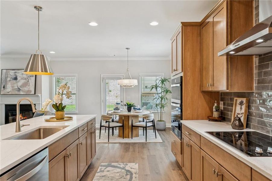Furnished interior view inside a new home in , Flowery Branch (Image 13). Furnished interior view inside a new home in , Flowery Branch (Image 13).