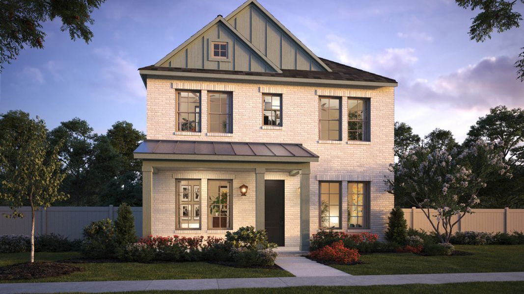 Representative exterior photo of a completed home built from the Laurent by Normandy Homes in Hazelwood 40' Series, Frisco, TX (Image 1).