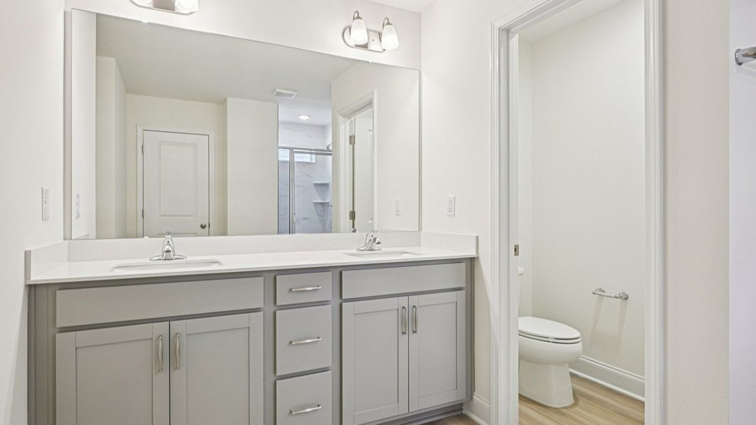 Representative furnished interior of a home built from the Wagener by DRB Homes in Station Pointe, Angier (Image 32).