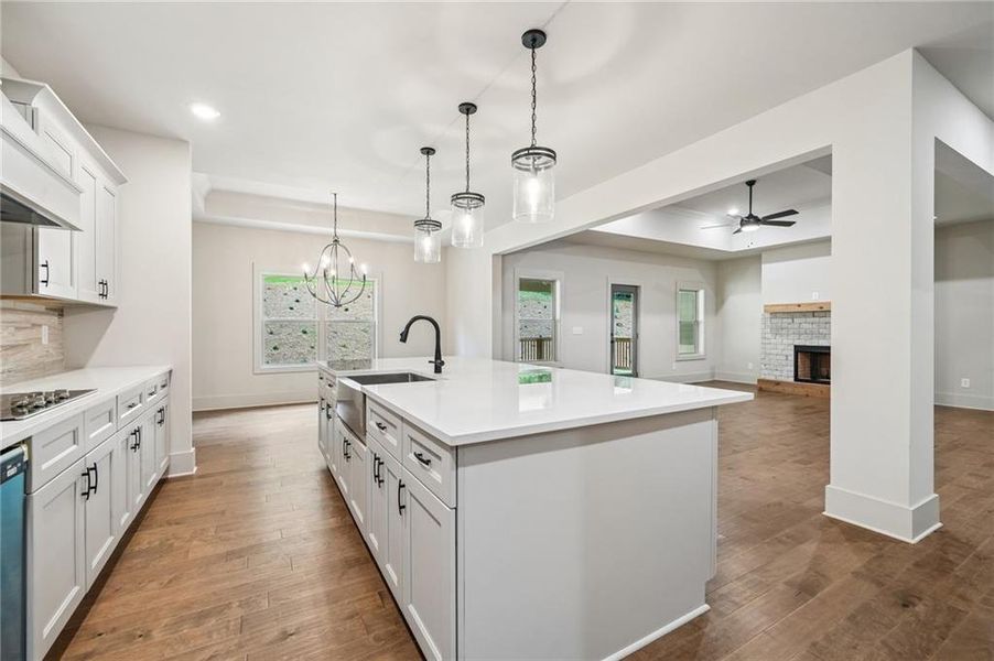 Furnished interior view inside a new home in Steeplechase, Hoschton (Image 36).