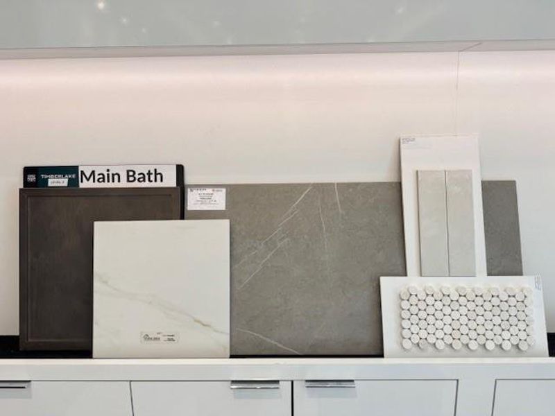 The main bath's selections are reminiscent of a high-end spa, the perfect setting to begin and end your day.