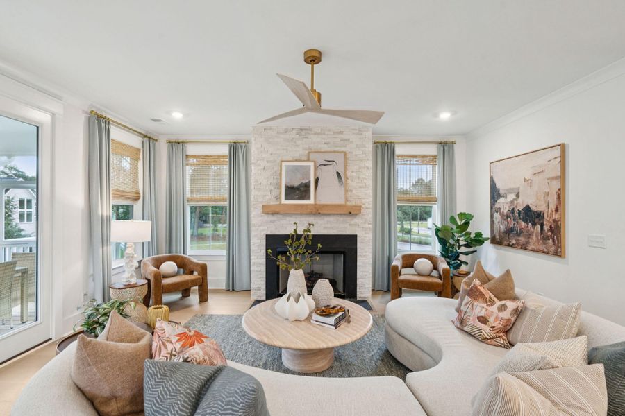 Furnished interior view inside a new home in Central Park, Charleston (Image 9). Furnished interior view inside a new home in Central Park, Charleston (Image 9).