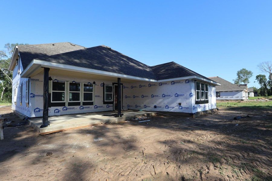 Backyard with covered patio - still under construction!
