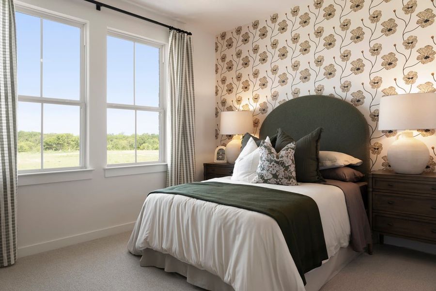 Furnished interior view inside a new home in Park Collection At Wolf Ranch, Georgetown (Image 39).