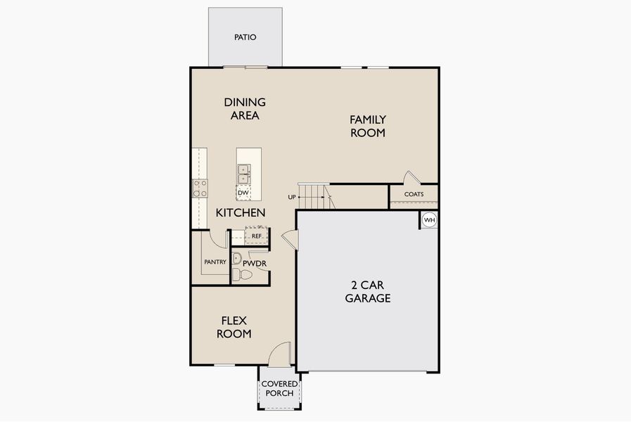 2D floor plan layout of this home in Willow Springs, Buda, TX (Image 3).