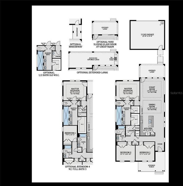 2D floor plan layout of this home in Laureate Park (Craft Homes), Orlando, FL (Image 2).