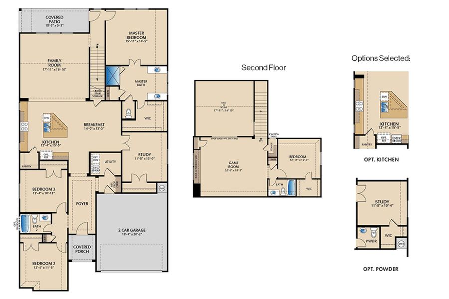2D floor plan layout of this home in Meadow Run, Melissa, TX (Image 3). 2D floor plan layout of this home in Meadow Run, Melissa, TX (Image 3).