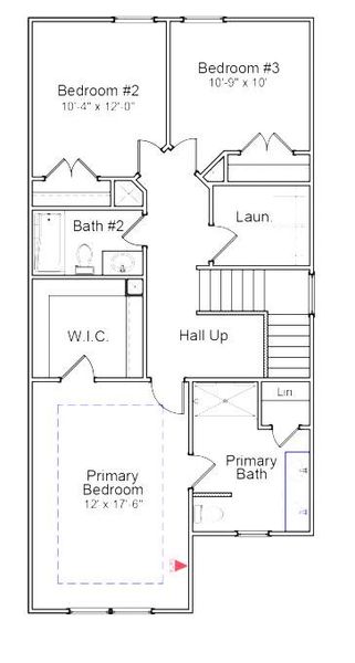 2D floor plan layout of this home in Central Creek, Goose Creek, SC (Image 3).