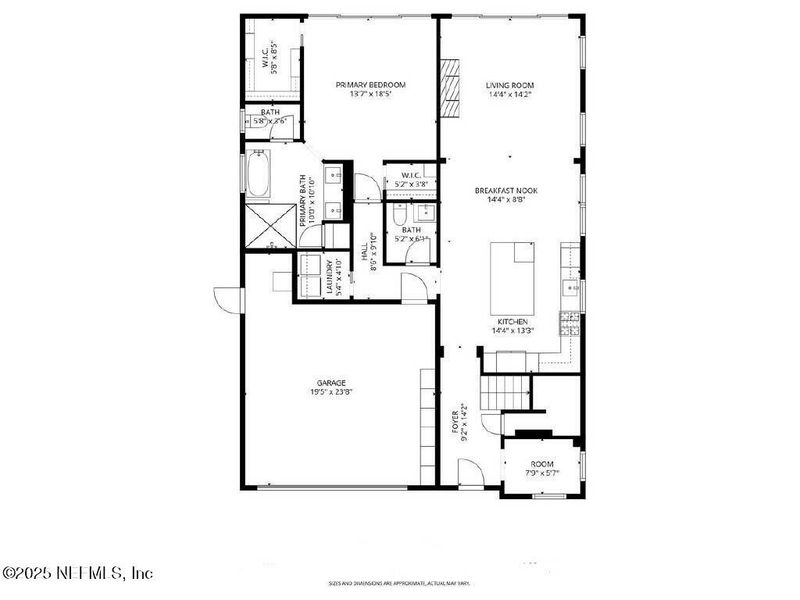 2D floor plan layout of this home in , Jacksonville Beach, FL (Image 4).