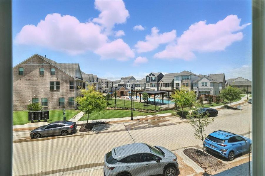 And incase you were wondering, this is the view you get from the living room as you look through those large windows.