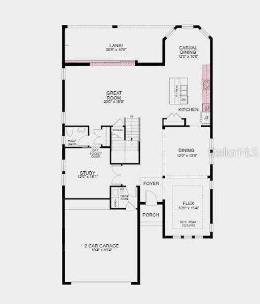 2D floor plan layout of this home in Indigo Creek, Apollo Beach, FL (Image 3). 2D floor plan layout of this home in Indigo Creek, Apollo Beach, FL (Image 3).