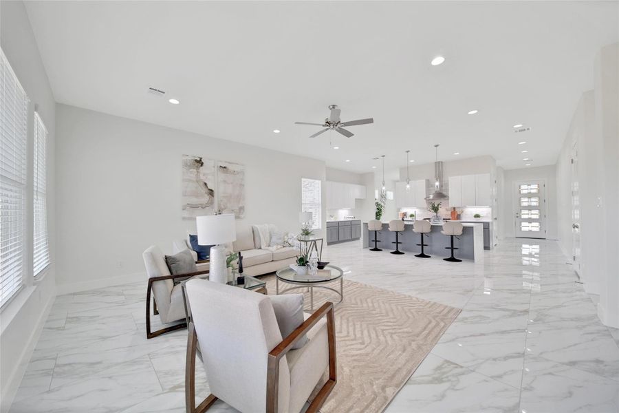 Furnished interior view inside a new home in , Houston (Image 11). Furnished interior view inside a new home in , Houston (Image 11).