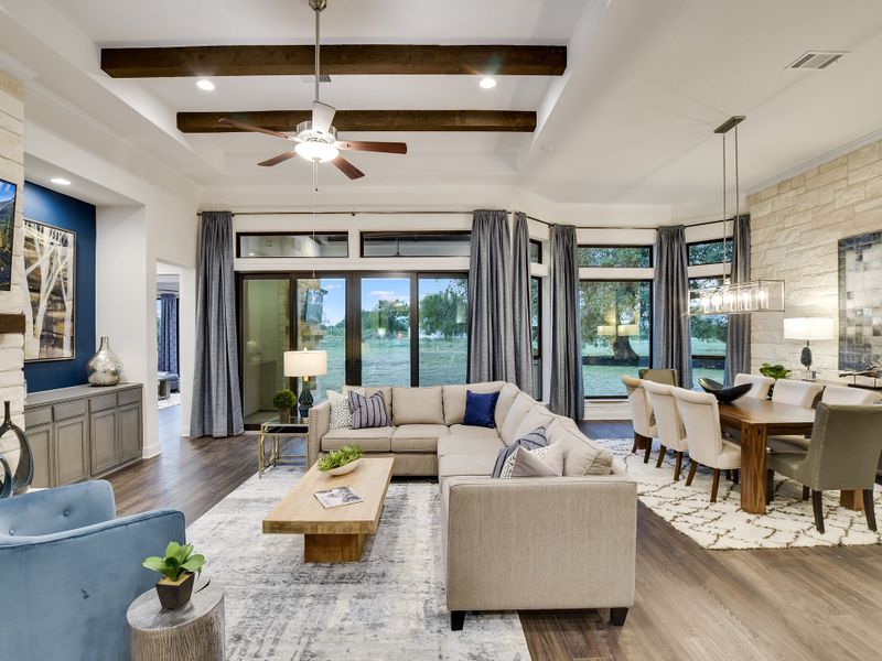 Representative furnished interior of a home built from the San Simeon I by Giddens Homes in Clearwater Ranch, Liberty Hill (Image 168).