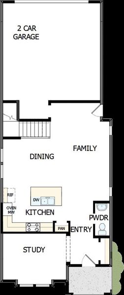 2D floor plan layout of this home in Talia – Cottage Series, Mesquite, TX (Image 2).