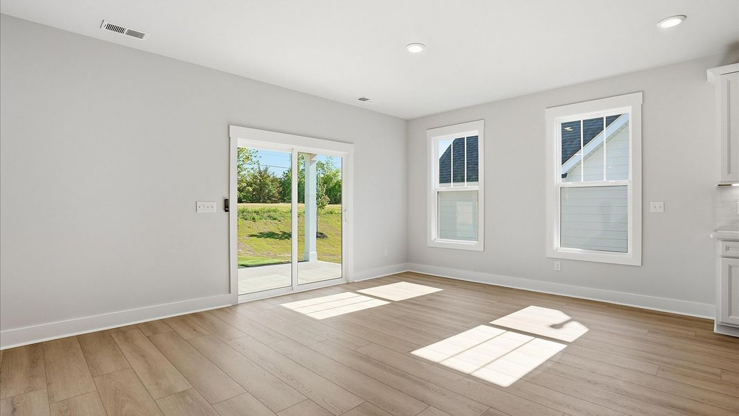 This casual dining area features a seamless layout that makes mornings feel easy and welcoming at Benjamin's Grove This casual dining area features a seamless layout that makes mornings feel easy and welcoming at Benjamin's Grove