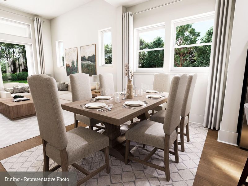 Furnished interior view inside a new home in The Woodlands Hills - Reserve Collection, Willis (Image 6).