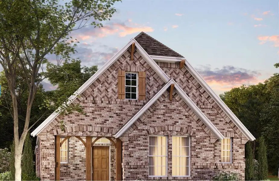 Front exterior of a new home in Tarrytown, Crowley, TX, highlighting curb appeal (Image 1). Front exterior of a new home in Tarrytown, Crowley, TX, highlighting curb appeal (Image 1).